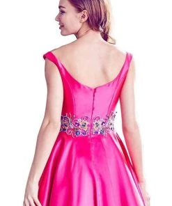 Formal Gowns Angela & Alison - 771081 Radiant Bateau A-Line Long Evening Gown 11 Formal Gowns Angela & Alison - 771081 Radiant Bateau A-Line Long Evening Gown