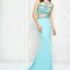 Formal Gowns Angela & Alison - 771095 Exquisite Beaded Illusion Jewel Neck Two-Piece Jersey Dress