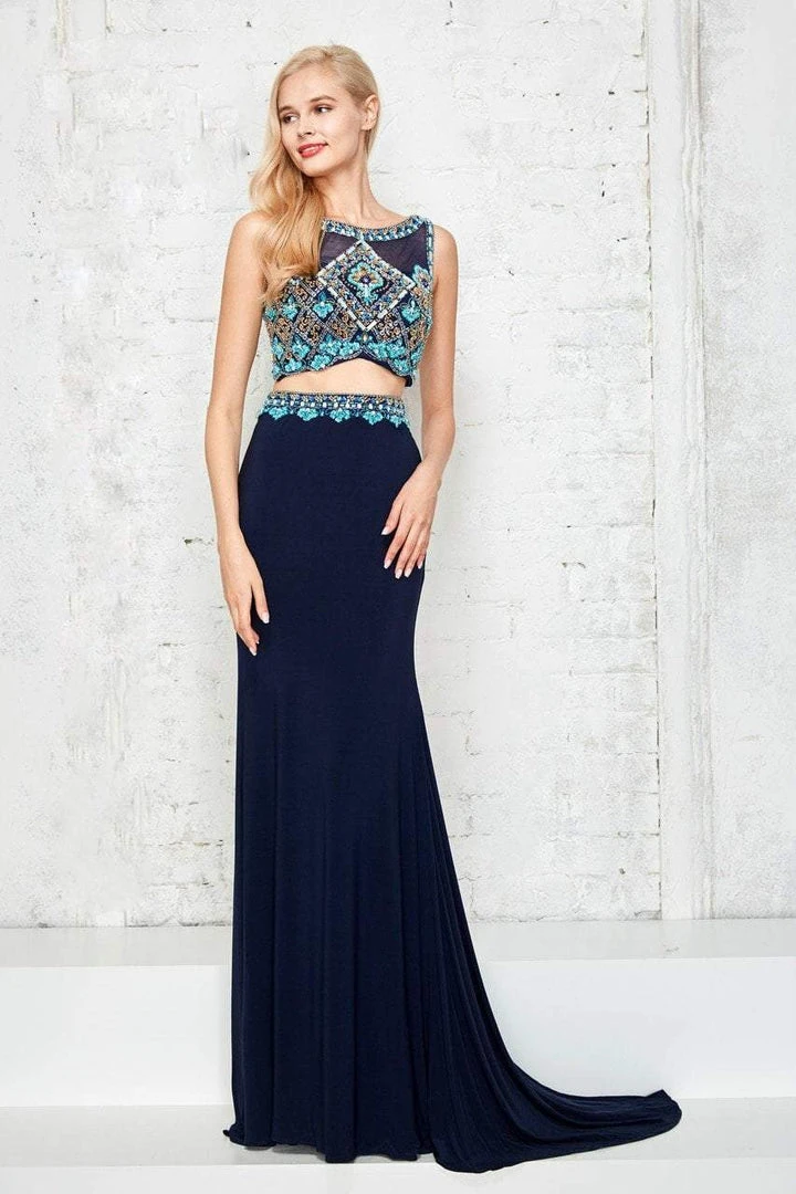 Formal Gowns Angela & Alison - 771095 Exquisite Beaded Illusion Jewel Neck Two-Piece Jersey Dress 6 Formal Gowns Angela & Alison - 771095 Exquisite Beaded Illusion Jewel Neck Two-Piece Jersey Dress