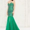 Angela & Alison - 771110 Extravagant Strapless Beaded Sweetheart Mermaid Dress Formal Gowns