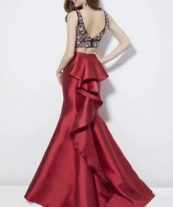 Angela & Alison - 81005 Two-Piece Jewel Ornate Bodice Trumpet Gown 9 Angela & Alison - 81005 Two-Piece Jewel Ornate Bodice Trumpet Gown