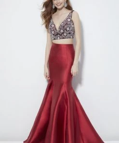 Angela & Alison - 81005 Two-Piece Jewel Ornate Bodice Trumpet Gown 8 Angela & Alison - 81005 Two-Piece Jewel Ornate Bodice Trumpet Gown
