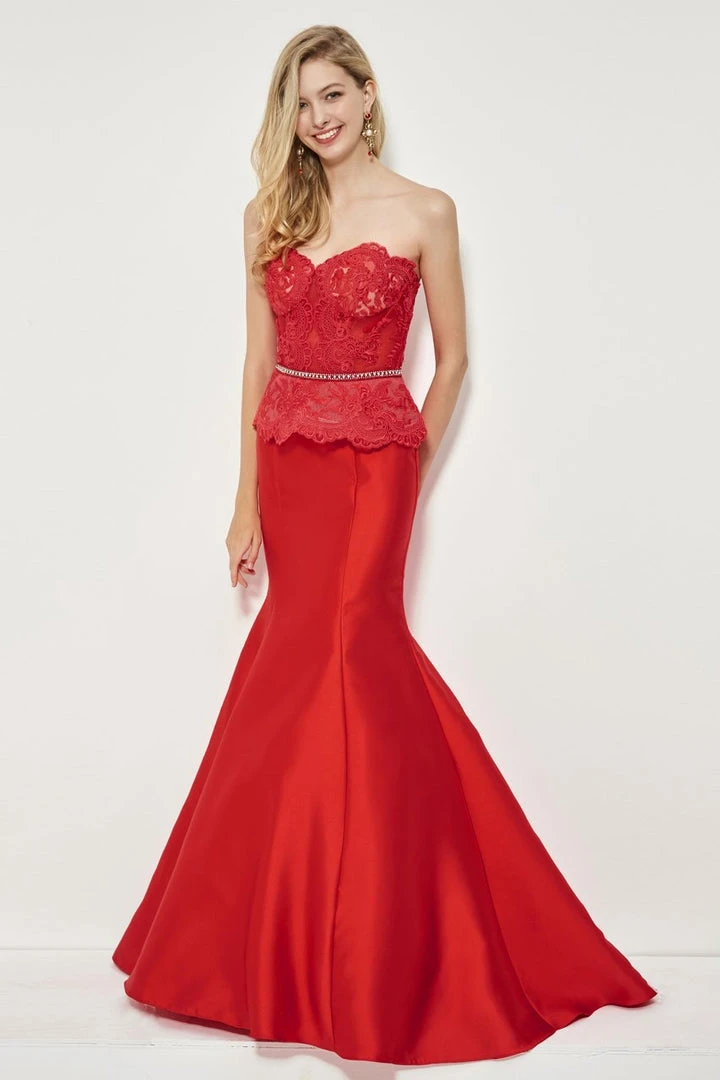 Angela & Alison - 81028 Sheer Strapless Mermaid Gown 4 Angela & Alison - 81028 Sheer Strapless Mermaid Gown