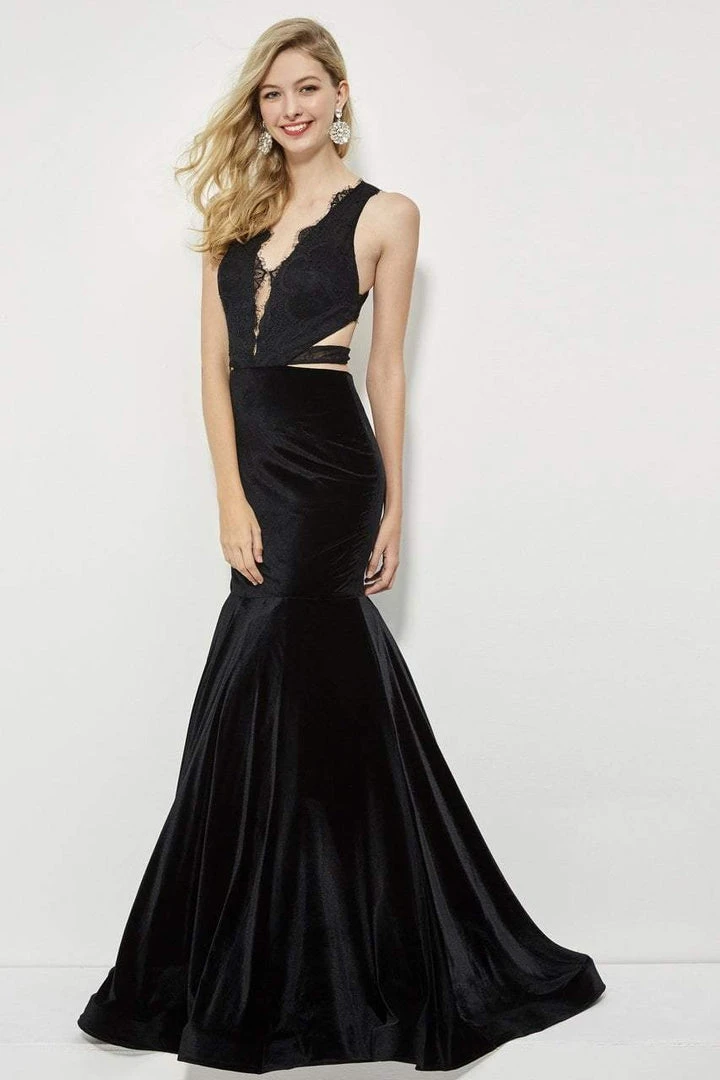 Angela & Alison - 81036 Strappy Lace Fitted Trumpet Dress 5 Angela & Alison - 81036 Strappy Lace Fitted Trumpet Dress