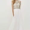 Angela & Alison - 81043 Two Piece Embellished Halter Gown Formal Gowns