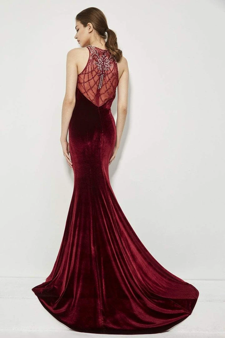 Angela & Alison - 81065 Embellished Illusion Jewel Mermaid Dress 5 Angela & Alison - 81065 Embellished Illusion Jewel Mermaid Dress