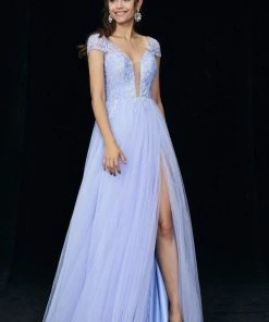 Formal Gowns Angela & Alison - 81069 Deep V-neck A-line Dress 13 Formal Gowns Angela & Alison - 81069 Deep V-neck A-line Dress