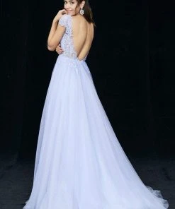 Formal Gowns Angela & Alison - 81069 Deep V-neck A-line Dress 14 Formal Gowns Angela & Alison - 81069 Deep V-neck A-line Dress