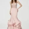 Angela & Alison - 81139 Beaded Strapless Ruffled Mermaid Gown Formal Gowns