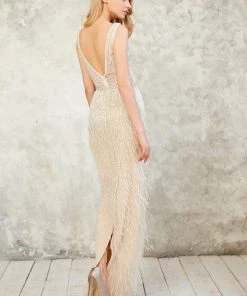 Formal Gowns Angela & Alison - 971140 Bateau Neck Beaded Evening Gown 7 Formal Gowns Angela & Alison - 971140 Bateau Neck Beaded Evening Gown