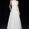 Formal Gowns Angela & Alison High Halter Neckline A-line Gown 81149 - 1 Pc Ivory In Size 8 Available
