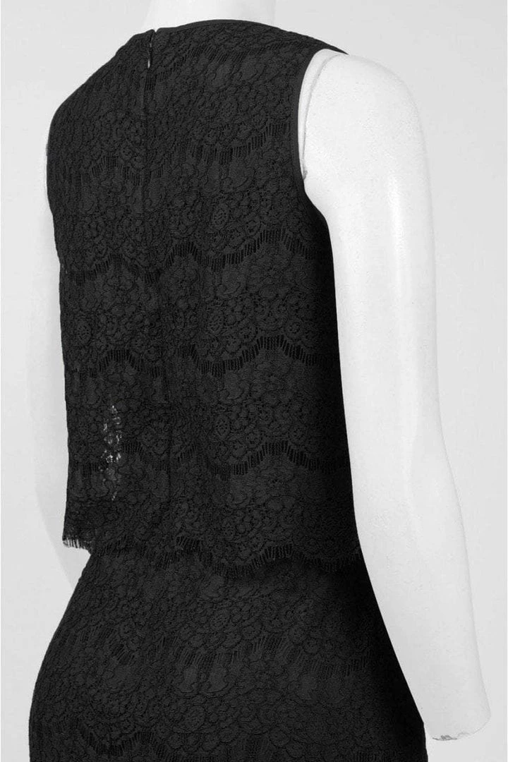 Anne Klein - 10629662 Sleeveless Popover Scalloped Lace Crepe Dress 5 Anne Klein - 10629662 Sleeveless Popover Scalloped Lace Crepe Dress