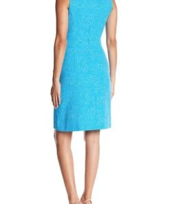 Anne Klein - 10637626 Polka Dot Jewel Pleated Cocktail Dress Cocktail Dresses