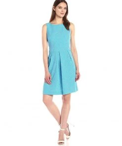 Anne Klein - 10637626 Polka Dot Jewel Pleated Cocktail Dress Cocktail Dresses