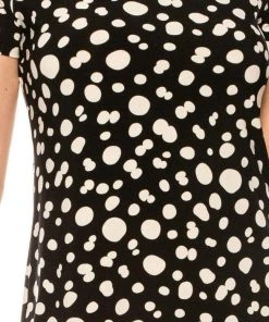 Plus Size Dresses Anne Klein - 10799096 Polka Dot Fitted Short Sheath Dress
