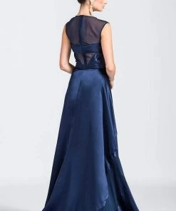 Ashley Lauren - 1115 Wrap Silk Evening Dress 5 Ashley Lauren - 1115 Wrap Silk Evening Dress