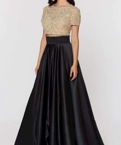 Ashley Lauren - 1251 Beaded Two Piece Ball Gown