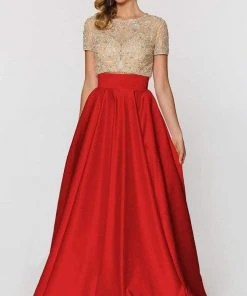 Ashley Lauren - 1251 Beaded Two Piece Ball Gown