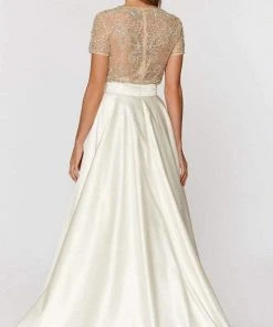 Ashley Lauren - 1251 Beaded Two Piece Ball Gown
