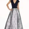 Ashley Lauren - 1308 Fitted Cap Sleeves Brocade Ballgown 1 Ashley Lauren - 1308 Fitted Cap Sleeves Brocade Ballgown