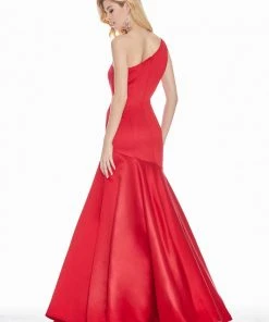 Ashley Lauren - 1330 One Shoulder Satin Mermaid Dress