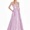 Formal Gowns Ashley Lauren - 1336 Plunging V-Neck Pleated Ballgown 1 Formal Gowns Ashley Lauren - 1336 Plunging V-Neck Pleated Ballgown
