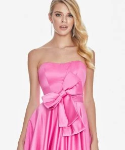 Ashley Lauren - 1367 Strapless Oversized Bow Satin A-Line Gown Formal Gowns