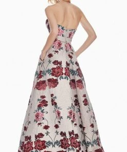 Ashley Lauren - 1371 Embellished Sweetheart Brocade A-line Dress Formal Gowns