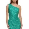 Ashley Lauren - 4469 Beaded One-Shoulder Lace-Up Back Dress - 1 Pc Jade In Size 0 Available 1 Ashley Lauren - 4469 Beaded One-Shoulder Lace-Up Back Dress - 1 Pc Jade In Size 0 Available