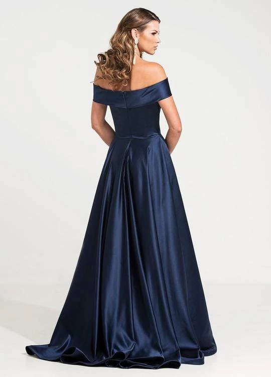 Ashley Lauren - Off Shoulder Pageant Ball Gown 1139 - 1 Pc Navy In Size 4 Available Formal Gowns 4 Ashley Lauren - Off Shoulder Pageant Ball Gown 1139 - 1 Pc Navy In Size 4 Available Formal Gowns