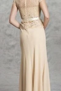 Formal Gowns Aspeed Design Beaded Sheer Peplum Long Sheath Dress L1473