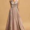 Aspeed Design - Crystal Ornate Chiffon Prom Dress L2207 - 1 Pc Mauve In Size XS Available 1 Aspeed Design - Crystal Ornate Chiffon Prom Dress L2207 - 1 Pc Mauve In Size XS Available