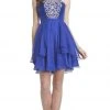 Aspeed Design - Halter Style Homecoming A-line Dress S1522 - 1 Pc Royal In Size XS Available