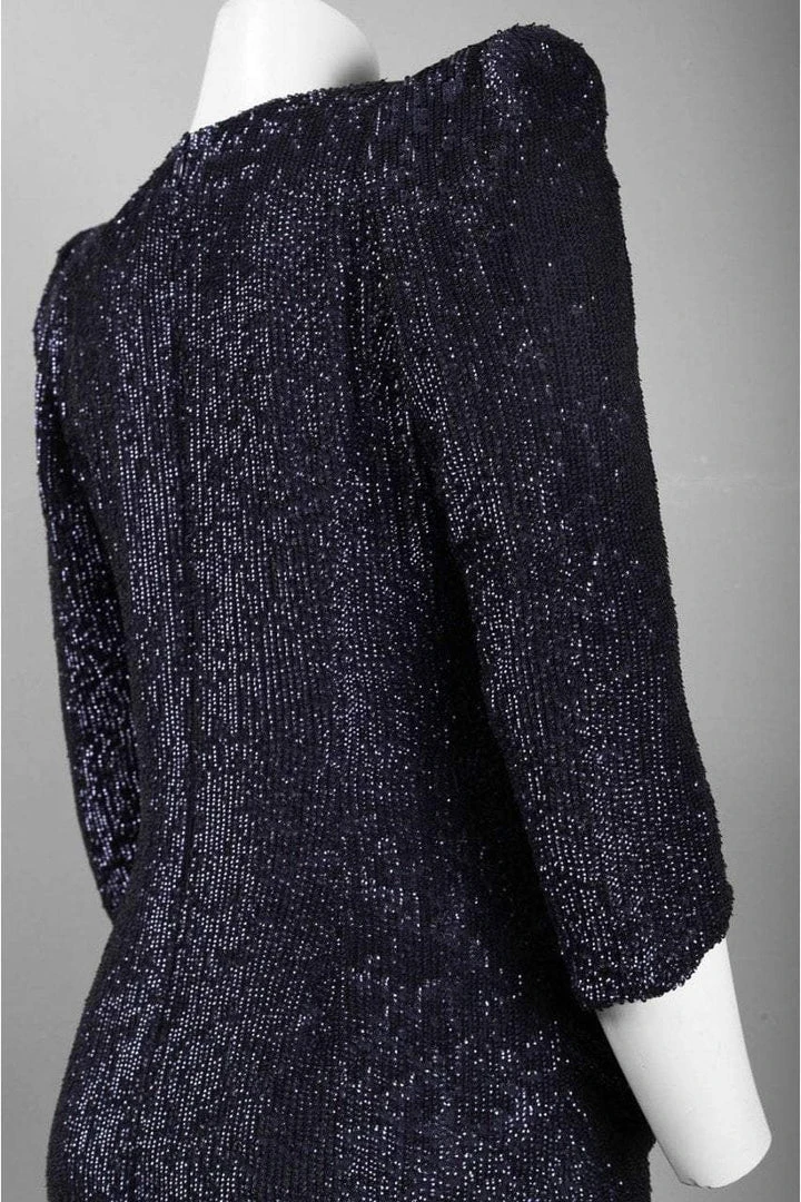 Basix - D5301L Puff Sleeve Plunging Surplice Sheath Gown Formal Gowns 10 Basix - D5301L Puff Sleeve Plunging Surplice Sheath Gown Formal Gowns