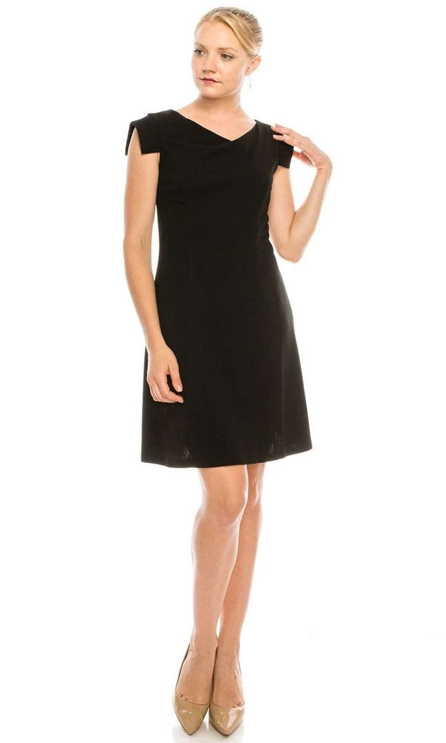 Bebe - 701588 Cowl Neck Cap Sleeve Dress Cocktail Dresses 5 Bebe - 701588 Cowl Neck Cap Sleeve Dress Cocktail Dresses