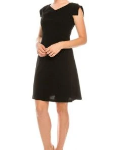 Bebe - 701588 Cowl Neck Cap Sleeve Dress Cocktail Dresses 9 Bebe - 701588 Cowl Neck Cap Sleeve Dress Cocktail Dresses