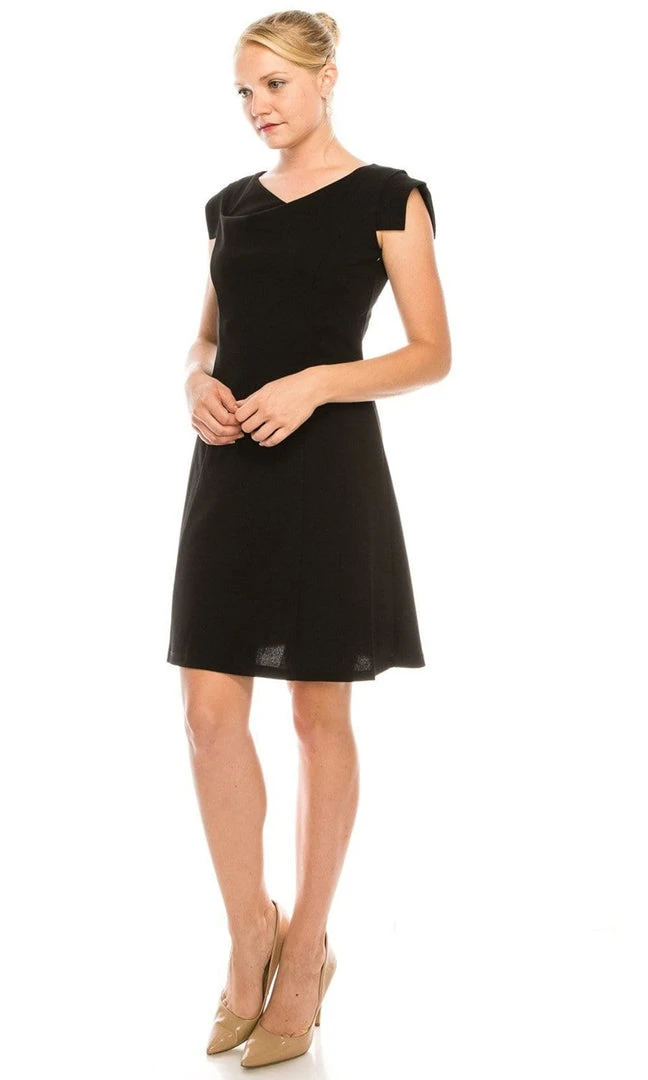 Bebe - 701588 Cowl Neck Cap Sleeve Dress Cocktail Dresses 6 Bebe - 701588 Cowl Neck Cap Sleeve Dress Cocktail Dresses