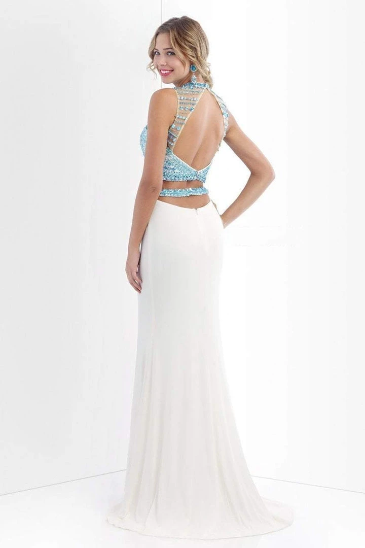 Blush By Alexia Designs Formal Gowns Blush - 11055 Crystal Encrusted Cropped Top Sheath Dress 4 Blush By Alexia Designs Formal Gowns Blush - 11055 Crystal Encrusted Cropped Top Sheath Dress