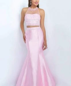 Blush By Alexia Designs Blush - 11084 Crystal-encrusted Halter Neck Trumpet Gown 7 Blush By Alexia Designs Blush - 11084 Crystal-encrusted Halter Neck Trumpet Gown