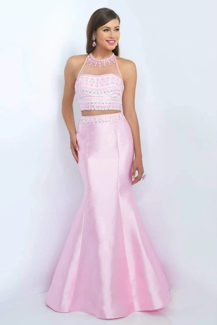 Blush By Alexia Designs Blush - 11084 Crystal-encrusted Halter Neck Trumpet Gown 5 Blush By Alexia Designs Blush - 11084 Crystal-encrusted Halter Neck Trumpet Gown
