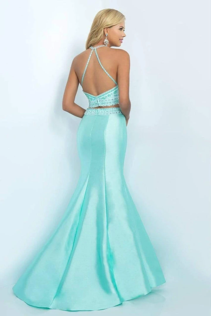 Blush By Alexia Designs Blush - 11084 Crystal-encrusted Halter Neck Trumpet Gown 4 Blush By Alexia Designs Blush - 11084 Crystal-encrusted Halter Neck Trumpet Gown