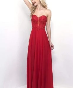 Blush By Alexia Designs Blush - 11234 Lace Embellished Sweetheart Chiffon A-line Dress Formal Gowns