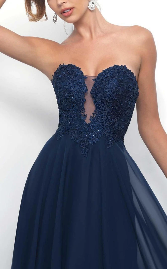 Blush By Alexia Designs Blush - 11234 Lace Embellished Sweetheart Chiffon A-line Dress Formal Gowns 6 Blush By Alexia Designs Blush - 11234 Lace Embellished Sweetheart Chiffon A-line Dress Formal Gowns