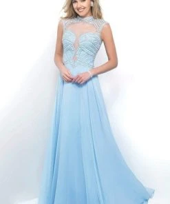 Blush By Alexia Designs Blush - 11348 Flowing High Plunging Chiffon A-Line Gown