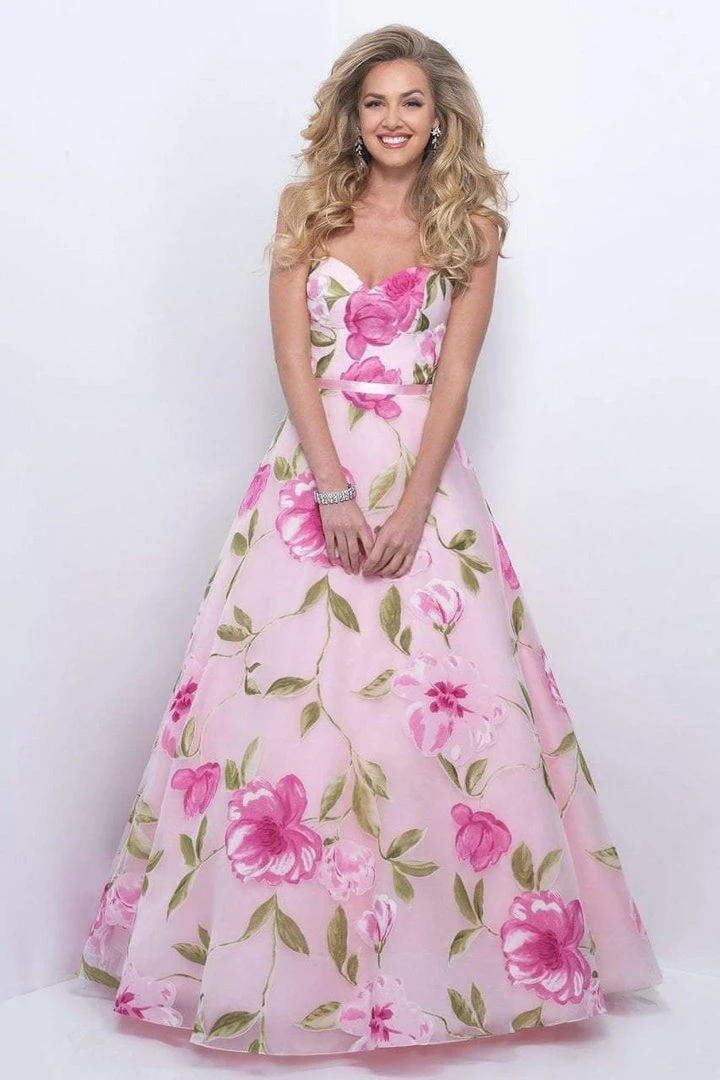 Blush By Alexia Designs Formal Gowns Blush - 5621 Dainty Sweetheart Floral Print A-Line Gown 5 Blush By Alexia Designs Formal Gowns Blush - 5621 Dainty Sweetheart Floral Print A-Line Gown