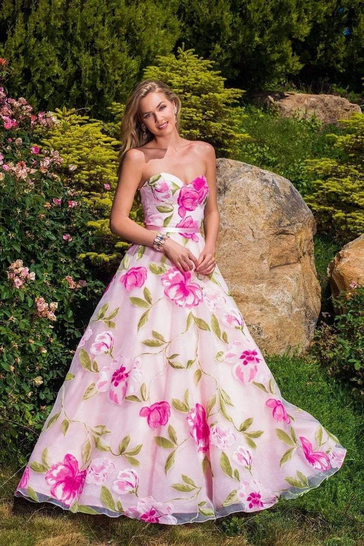 Blush By Alexia Designs Formal Gowns Blush - 5621 Dainty Sweetheart Floral Print A-Line Gown 6 Blush By Alexia Designs Formal Gowns Blush - 5621 Dainty Sweetheart Floral Print A-Line Gown