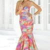 Blush By Alexia Designs Blush - 9316 Strapless Multi Color Pleated Mermaid Gown Formal Gowns