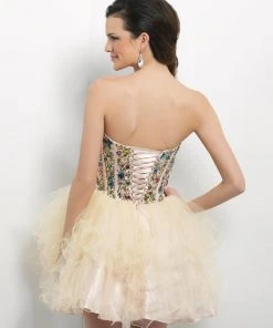 Blush By Alexia Designs Blush - 9653 Strapless Multi-Color Ruffled Cocktail Dress Cocktail Dresses