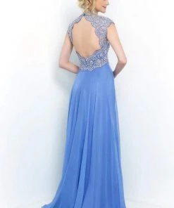 Blush By Alexia Designs Blush - 9967 Luxurious Illusion Scalloped A-Line Gown Formal Gowns