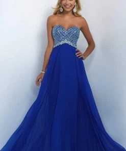 Blush By Alexia Designs - 11050 Lovely Crystal Encrusted A-Line Gown Formal Gowns